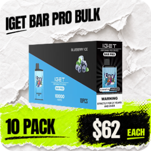 IGET BAR PLUS S3 POD BULK 10 PACK