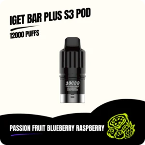 IGET Bar Plus S3 Pod Passion Fruit Blueberry Raspberry